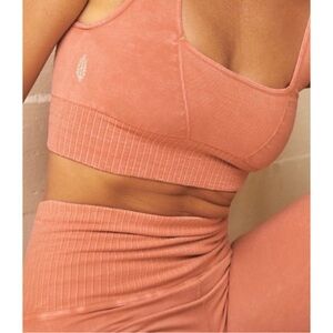 Free People Movement Good Karma Square-Neck Bra Desert Dune XS/S